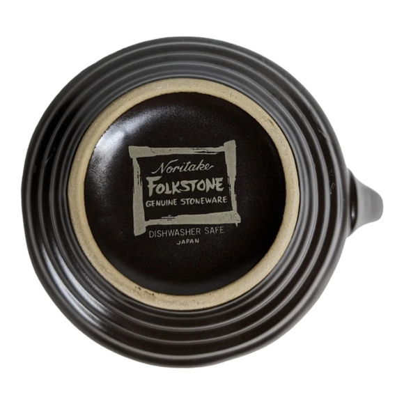 Noritake Folkstone Genuine Stoneware Coffee Creamer Brown - Picture 4 of 5